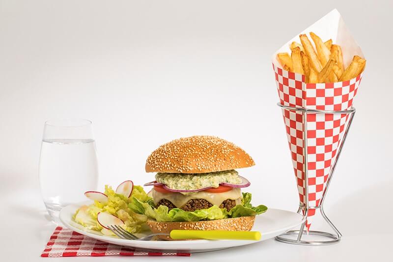 Burger de lentillons et quinoa du Perche