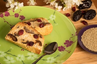 Gâteau de quinoa aux pruneaux